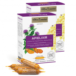 Apielixir protecție hepatică și detoxifiere 20 fiole x 10 ml + 10 fiole