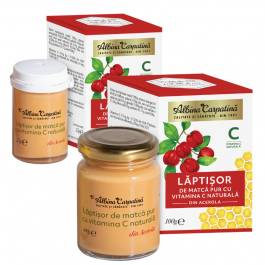 Lăptișor de matcă pur cu vitamina C naturală din acerola 100 + 25g